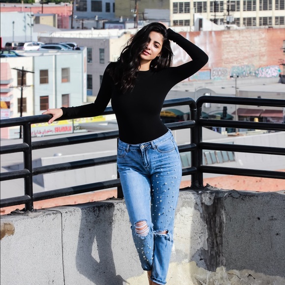 Black Long Sleeve Bodysuit - Picture 2 of 6